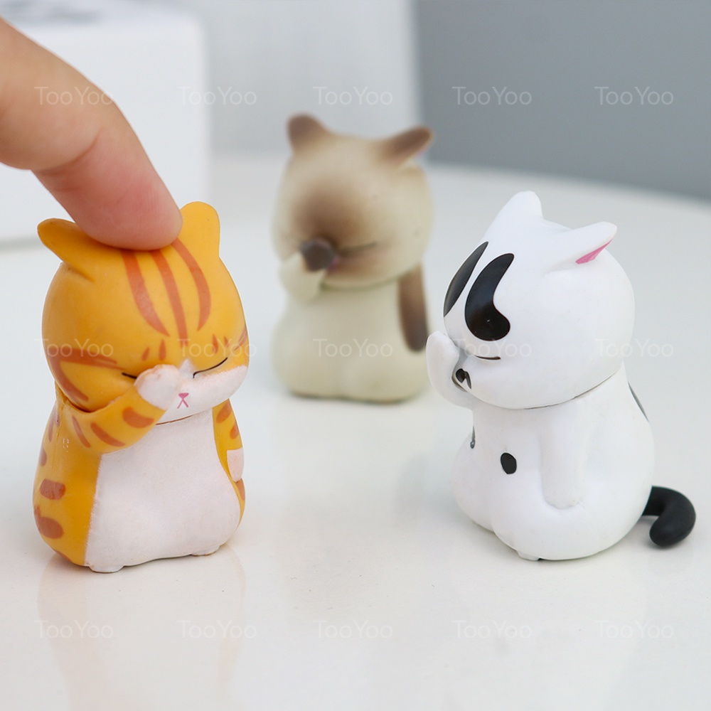 Mô hình mèo bất lực mini 5cm dễ thương cute TooYoo TY0031