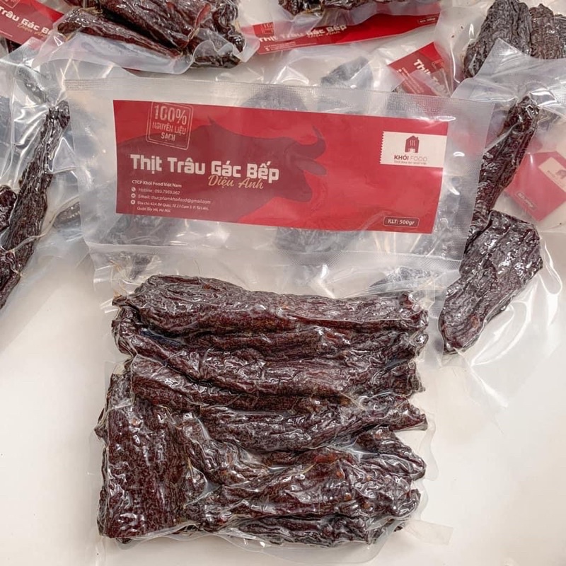 Thịt trâu gác bếp Khói food 200gram [Kèm chẳm chéo] | BigBuy360 - bigbuy360.vn