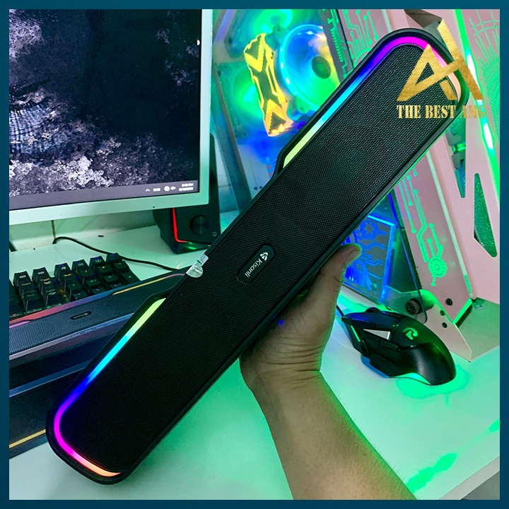 Loa Thanh Soundbar Bluetooth Led RGB Kisonli 913 - Loa Máy Tính Để Bàn Không Dây Âm Bass Siêu Trầm Cực Hay