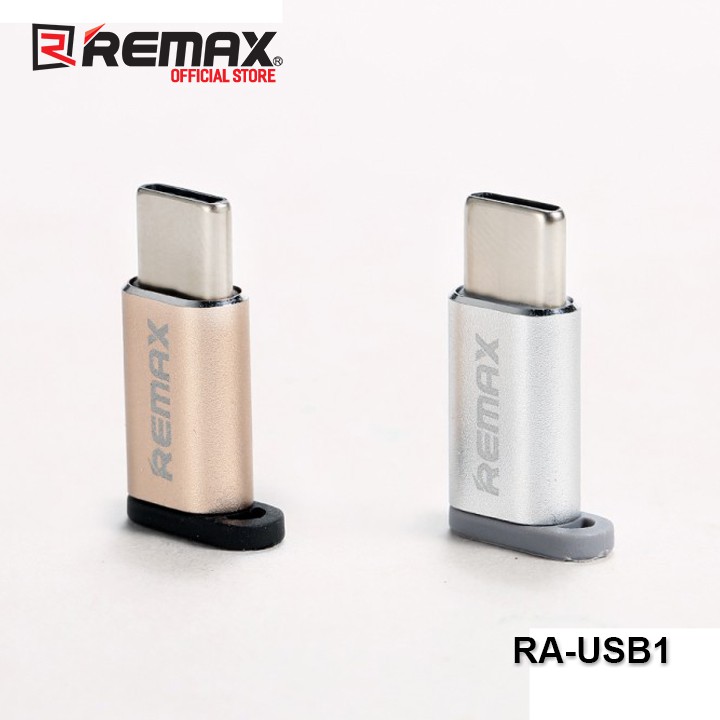 Đầu chuyển từ MicroUsb sang Type C Remax RA-USB1 (Bạc)