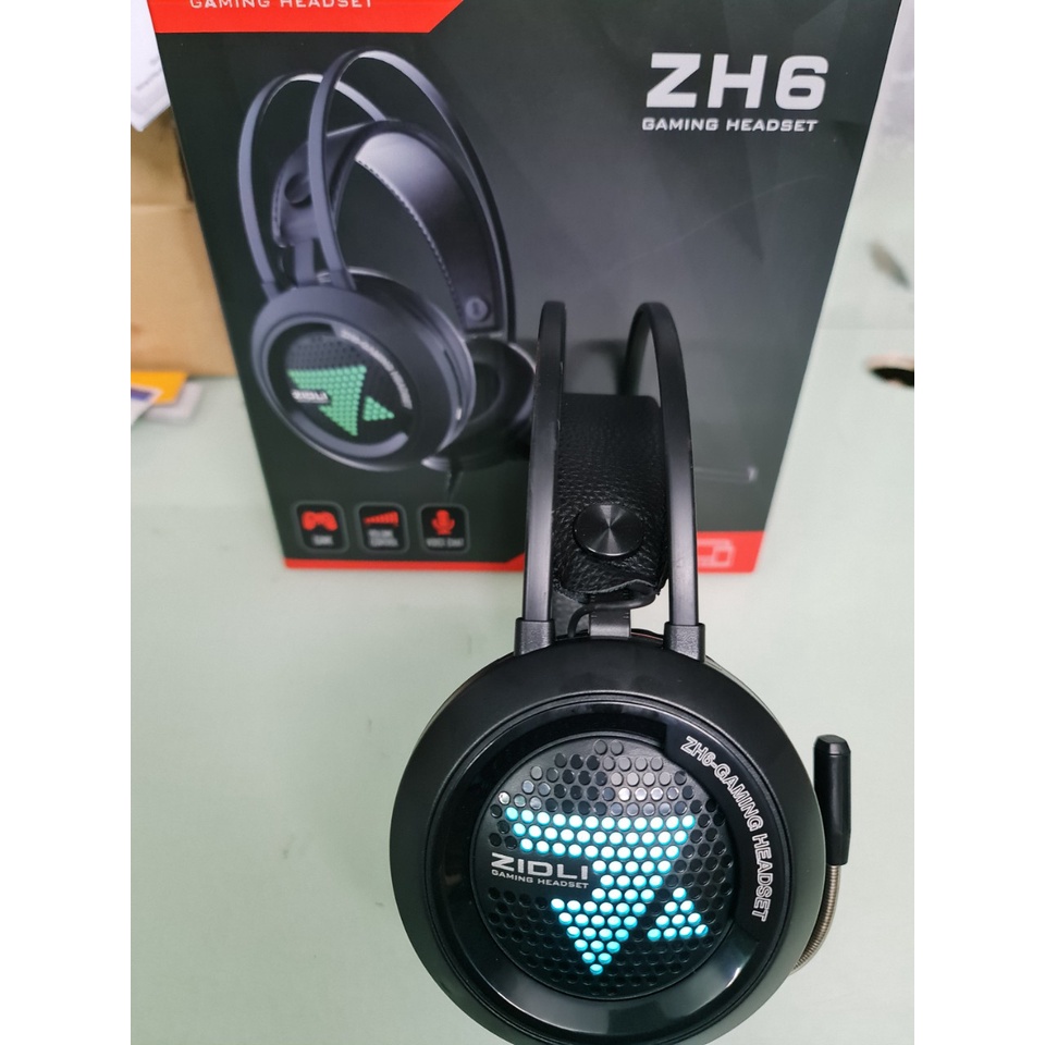 Tai nghe Gaming Zidli ZH6 - 3.5 Led USB Black
