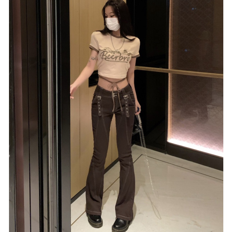 Quần Jean Nữ Lưng Cao Ống Đứng Hợp Thời Trang