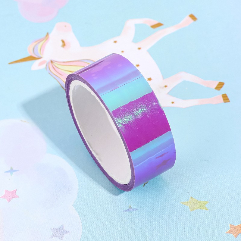 Băng Keo Dán Đa Sắc Ánh Kim (Inbox màu) - Washi Tape