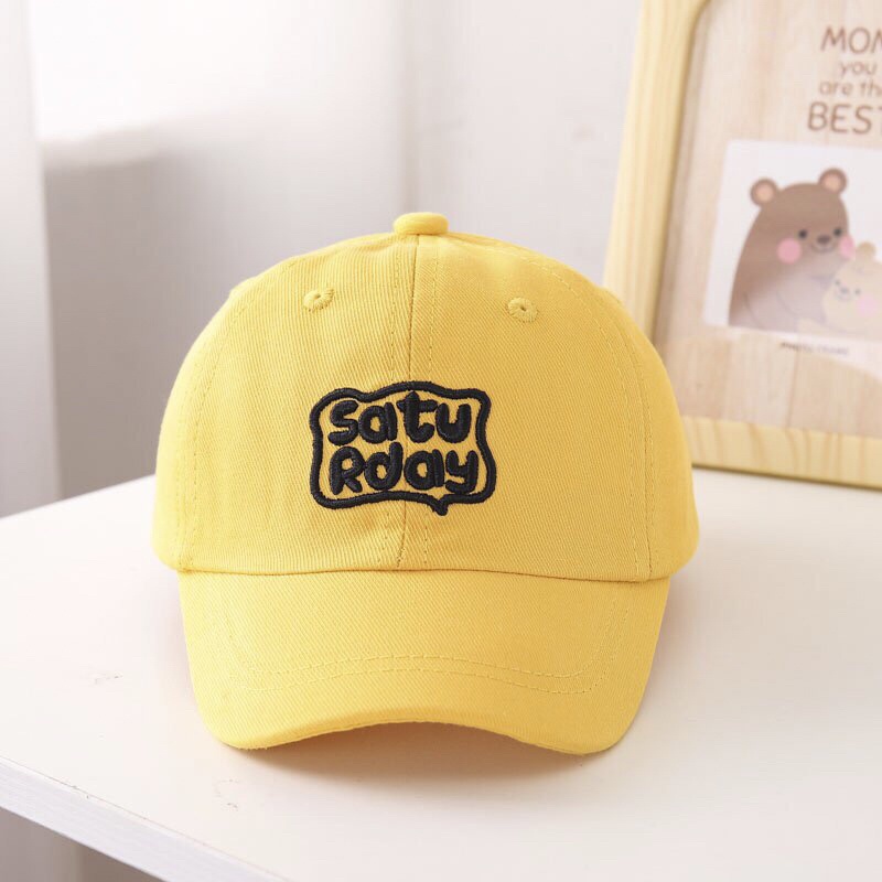 Mũ nón cho bé 1-4 tuổi thêu chữ Saturday cho bé