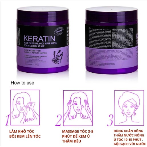 ( mẫu mới) Hấp Dầu ủ tóc Keratin - 1000ml Hàng Chính Hãng CT76