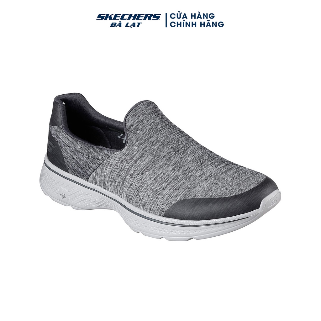Giày Slip on nam SKECHERS GOwalk - 54174-GRY Giày đi bộ, thể thao, vải dệt kim siêu mềm, thoáng mát, chống hôi chân