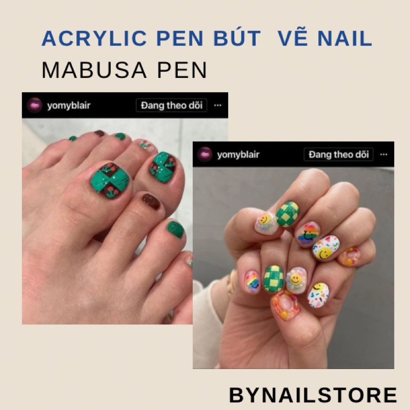 [Mabusa] Bút nước thần kì Acrylic pen Hàn Quốc vẽ mọi bề mặt (12 màu)