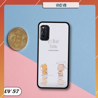 Ốp điện thoại Vivo V19 lưng nhám viền cao su dẻo in hình