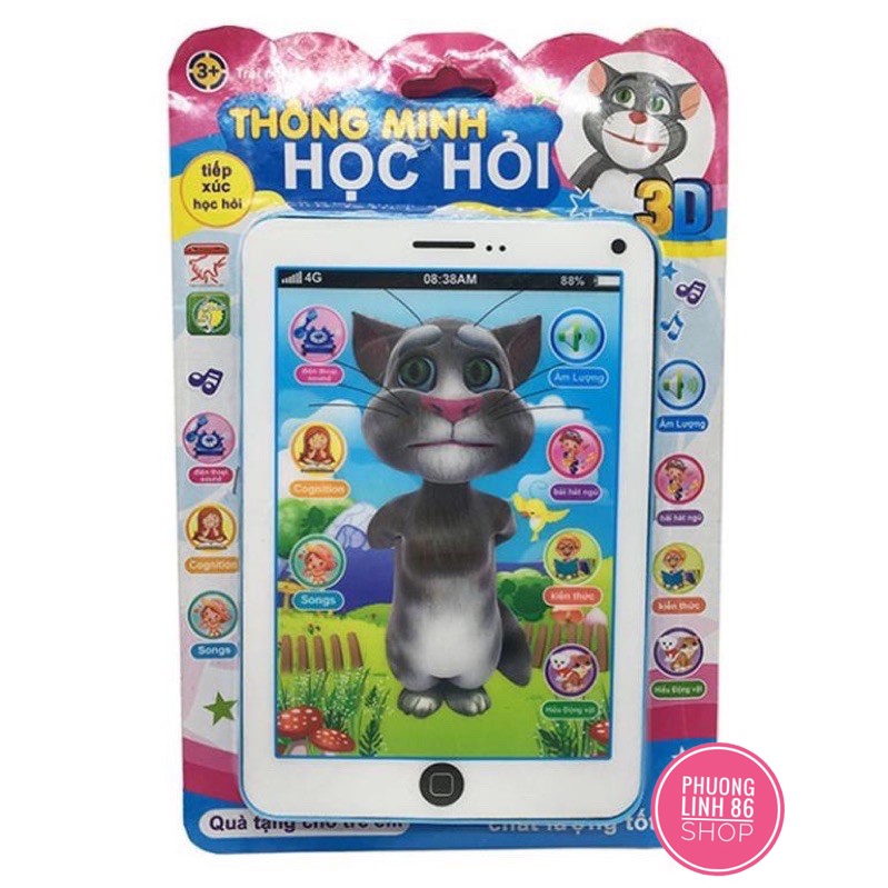 Đồ chơi iPad Mèo Tom thông minh hát kể chuyện thơ cho bé  kèm pin shop Phương Linh 86 D37