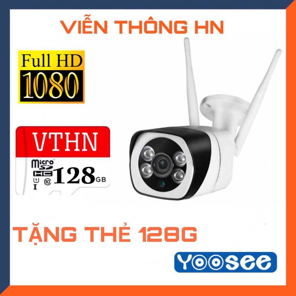 Camera Yoosee 3.0Mp s10 trong nhà ngoài trời 1920 x 1080P HD - vỏ bằng thép chống nước xem đêm có màu - tặng thẻ nhớ