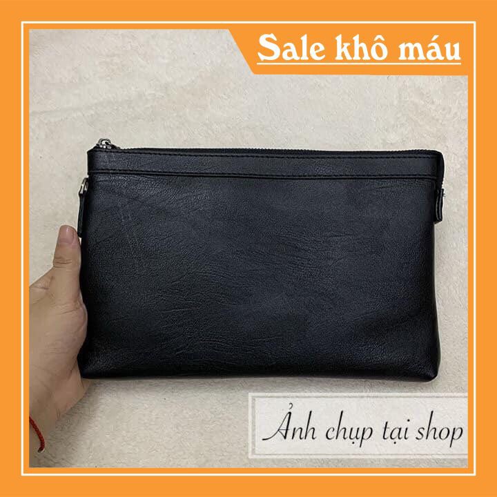 Ví Cầm Tay Clutch Nam Cao Cấp [ FREE SHIP ]  Da Nappa Mềm Đẹp Nhiều Ngăn Đựng Ipad Điện Thoại