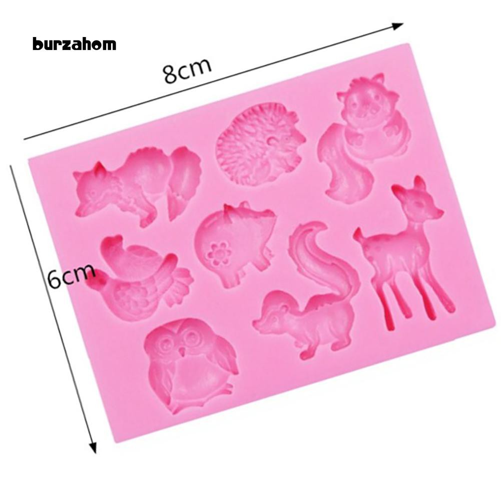 Khuôn làm bánh kẹo bằng silicon hình con cú , sóc và con cú