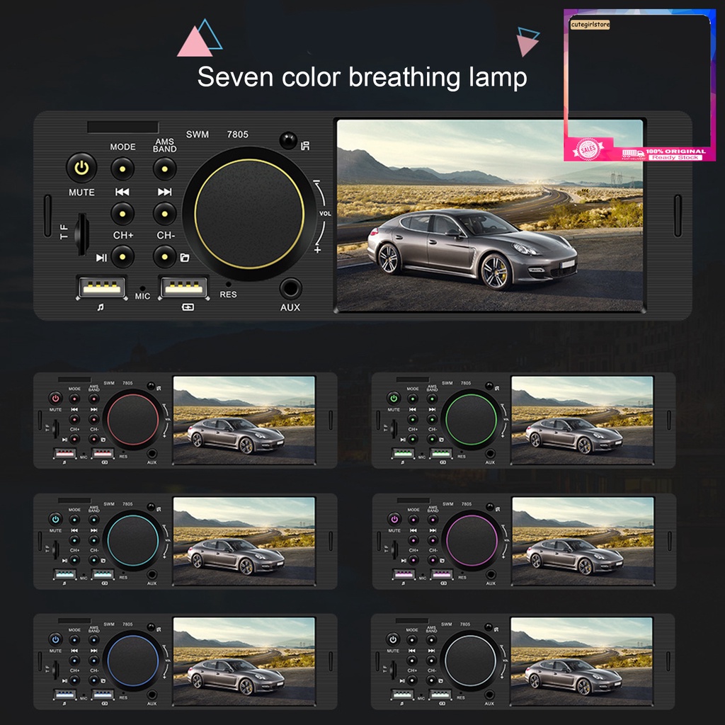 Máy nghe nhạc Mp5 7805 Fm Stereo màn hình 1 Din Hd 4.1 inch cho xe hơi