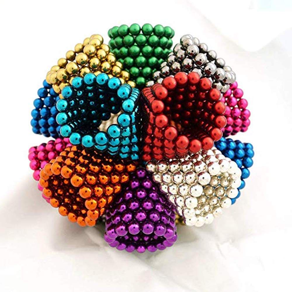 Bộ 216 Quả Bóng Nam Châm 5mm Đồ Chơi Phát Triển Trí Tuệ Cho Bé