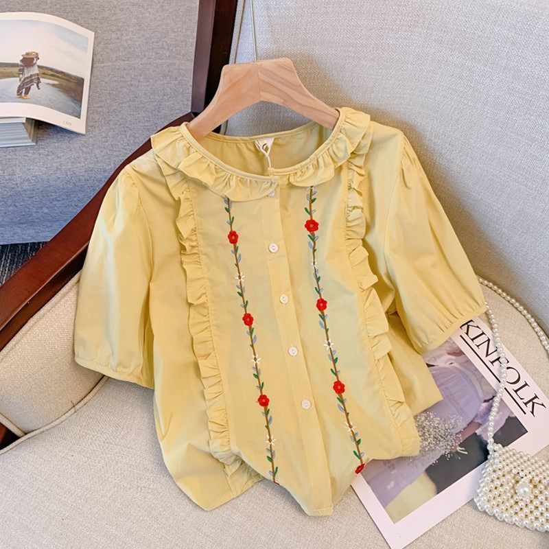 Áo Cardigan Tay Ngắn Dáng Rộng Thêu Họa Tiết Thời Trang Mùa Hè Hàng Mới Cho Nữ