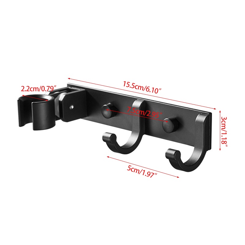 Giá Đỡ Vòi Hoa Sen Gắn Tường Nv 180° Giá Đỡ Vòi Hoa Sen Bằng Nhôm Có 2 Móc Treo Chống Thấm Nước Tùy Chỉnh