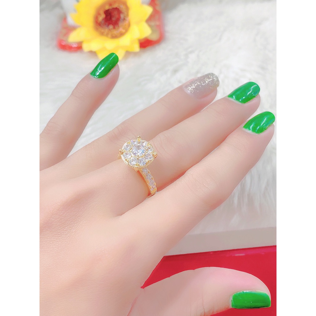 UHA - Nhẫn nữ mạ vàng 18k đính đá CZ N696 ( giá tốt nhất )