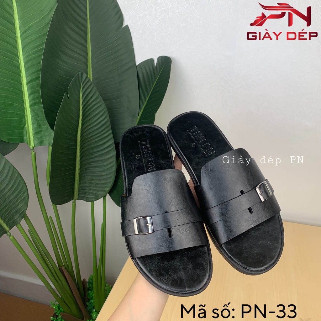 Dép da nam quai ngang hiện đại siêu hot giảm 50% giá Mã PN-33