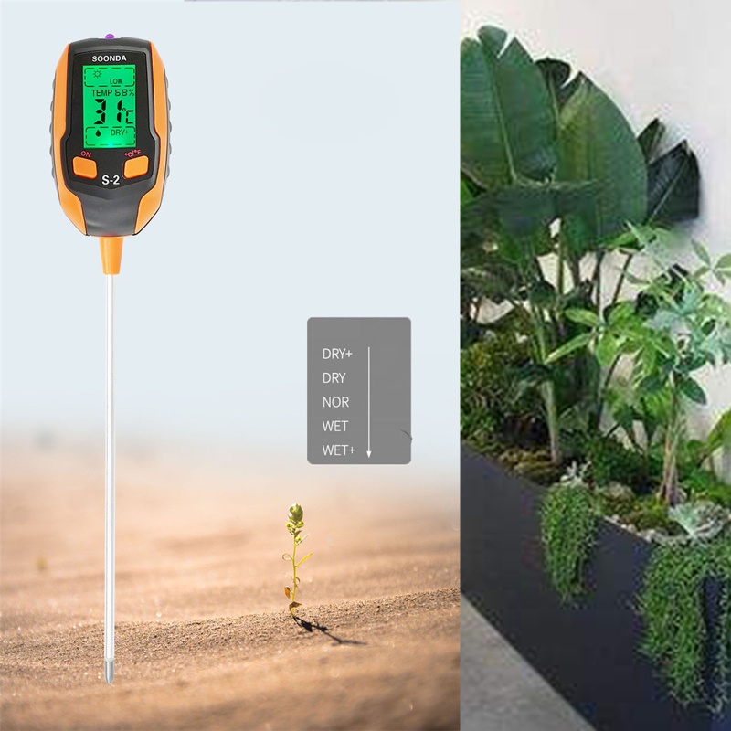 Dụng Cụ Đo Độ PH / Độ Ẩm Đất 5 Trong 1 Tiện Dụng Cho Sân Vườn