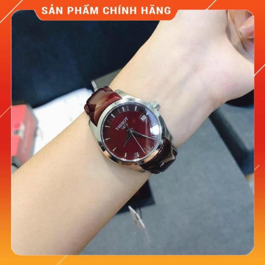 Đồng hồ nữ dây da TISSOT full box dây da bóng, mặt chống xước sang trọng