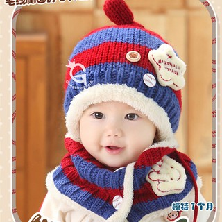 Bộ khăn và mũ len bóng chày