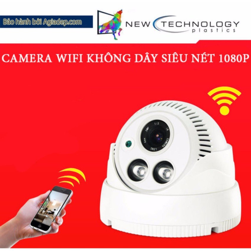 Camera wifi an ninh, giám sát mini ốp tường siêu nét HD 1080P