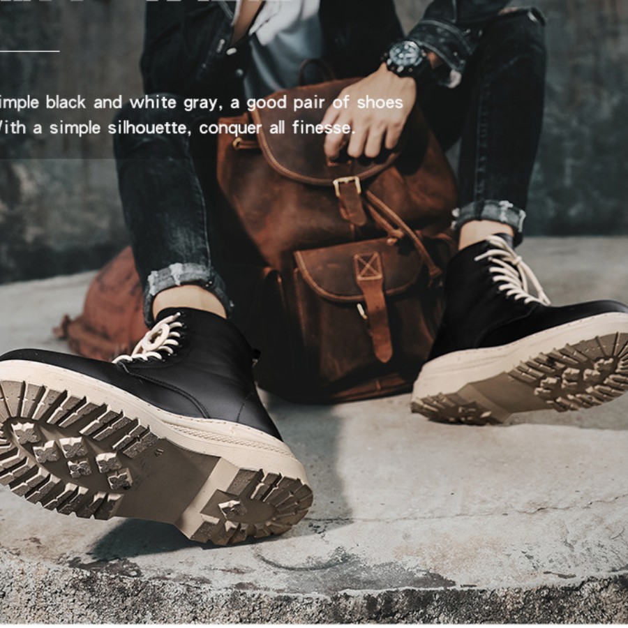 ( Có video chi tiết ) - Giày cao cổ - Bốt cổ cao dr martens phiên bản đế đen và đế kem 2021 INF - R779