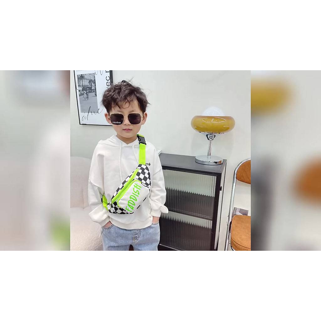 Túi bao tử kẻ caro dành cho bé, mẫu hot 2022 - Hàng Quảng Châu Cao Cấp