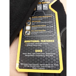 GĂNG TAY IRONCLAD WORKCREW®, LIGHT DUTY USE - CODE WCG // TKSAFETY
