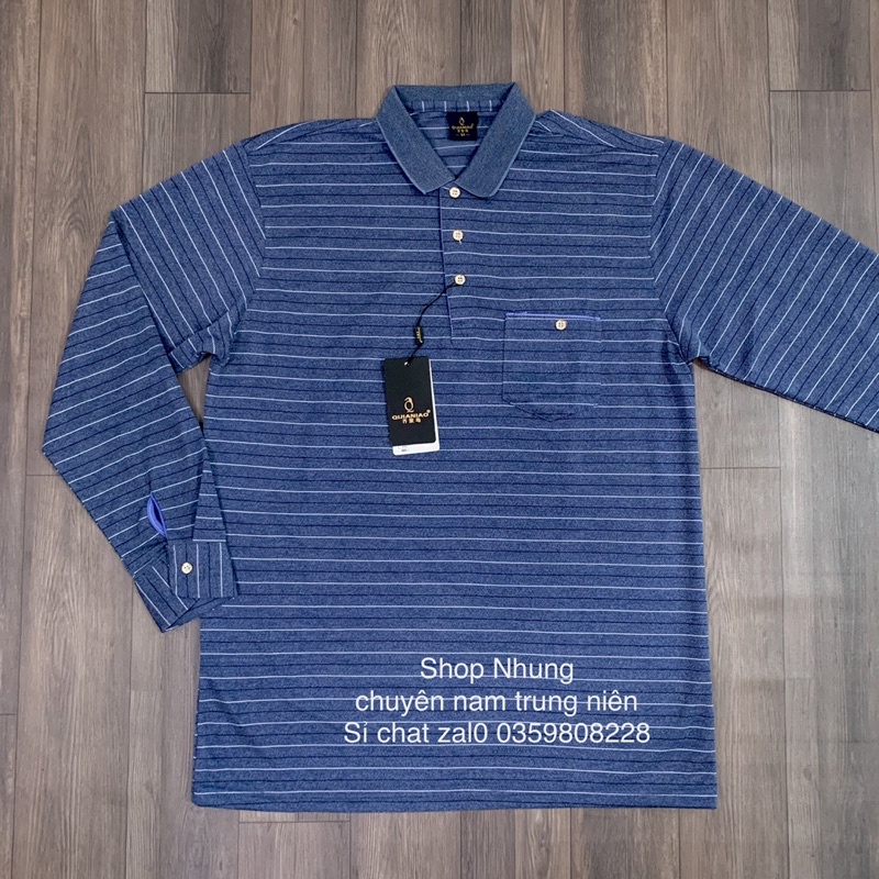 Áo thun dài tay nam trung niên hàng Quảng Châu