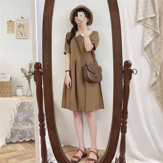 Đầm baby doll cổ sen đủ size