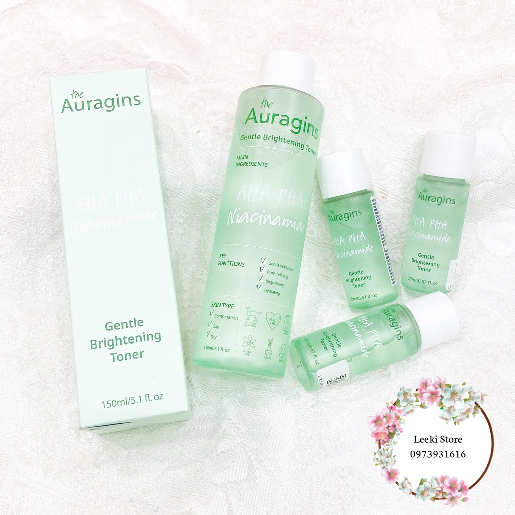 Nước Hoa Hồng Sáng Da The Auragins Gentle Brightening Toner