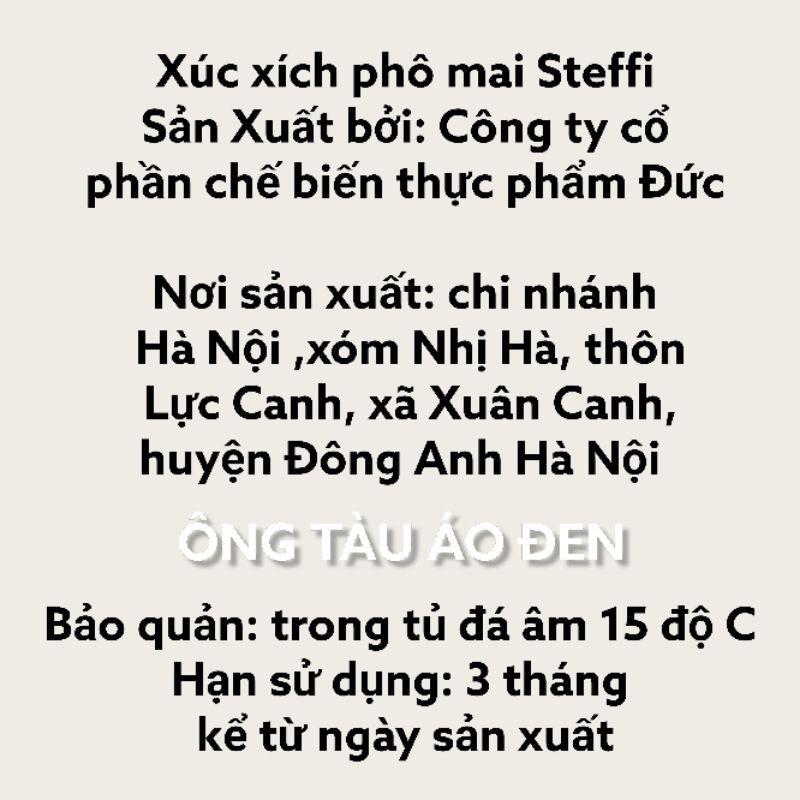 Xúc xích phô mai 250gr