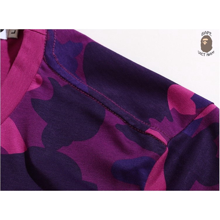 Tee A Bathing Ape Logo, Áo thun Bape chất Cotton 5 màu Camo Red, Violet, Green, Blue Bape Việt Nam