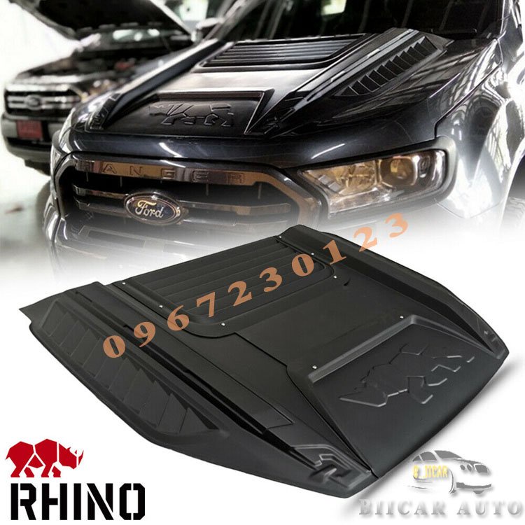 Ốp Nắp Capo FORD RANGER Tê Giác RHINO Mẫu Cao Cấp Thái Lan
