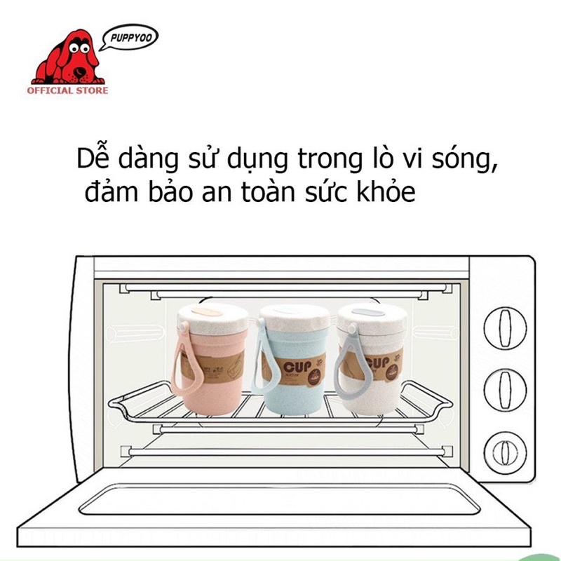 Cốc Ủ Cháo - Đựng Canh 300ml Lúa Mạch An Toàn Cho Sức Khỏe