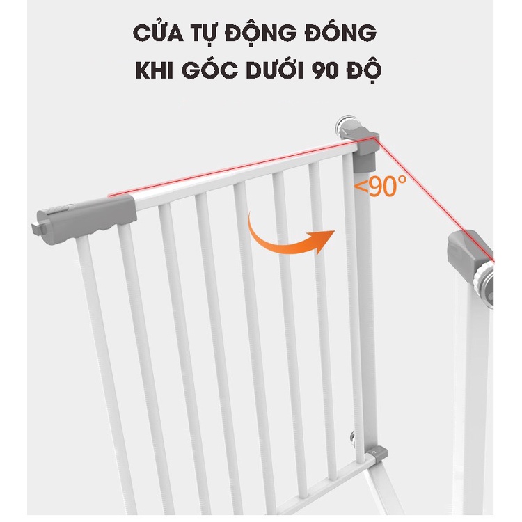 Thanh chắn cửa, cầu thang, nhà bếp, có khóa tự động dành cho bé, thanh dày, lắp đặt không cần khoan