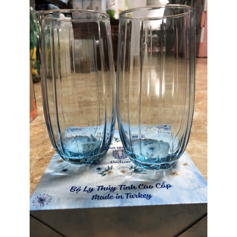 combo 2 ly thuỷ tinh đen thổ nhĩ kỳ  cao cấp 500ml -quà tặng unilever | BigBuy360 - bigbuy360.vn