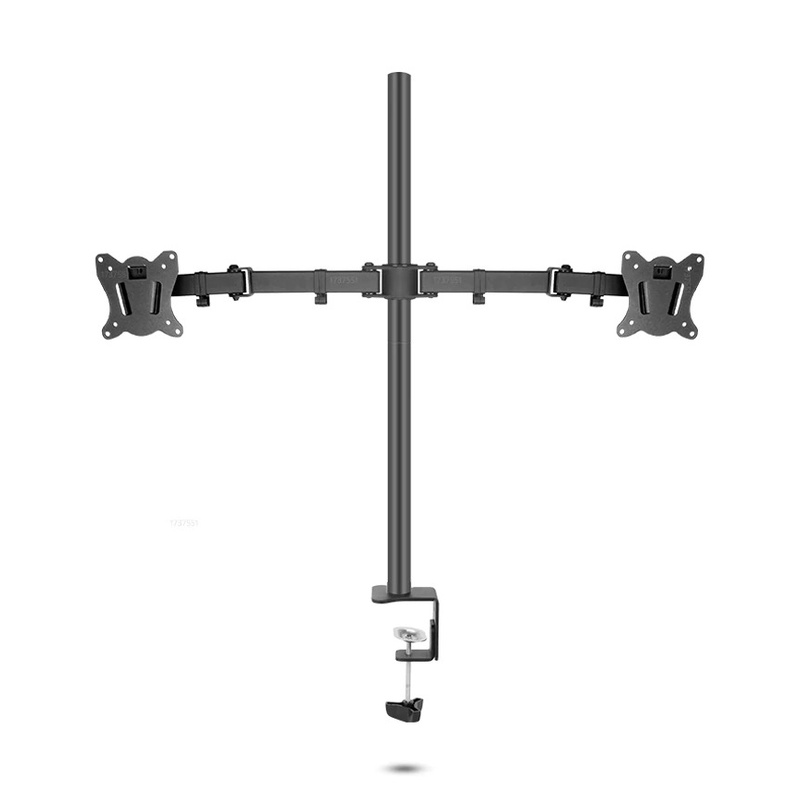 Giá Treo Hai Màn Hình Máy Tính Kẹp Bàn - Tay Treo 2 Màn Hình M052 17 - 27 Inch - Xoay 360 Độ