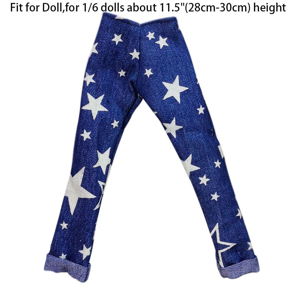 BEBETTERM Quần Jeans Hoa Thời Trang Cho Búp Bê Tỉ Lệ 1 / 6 11.5 &quot;