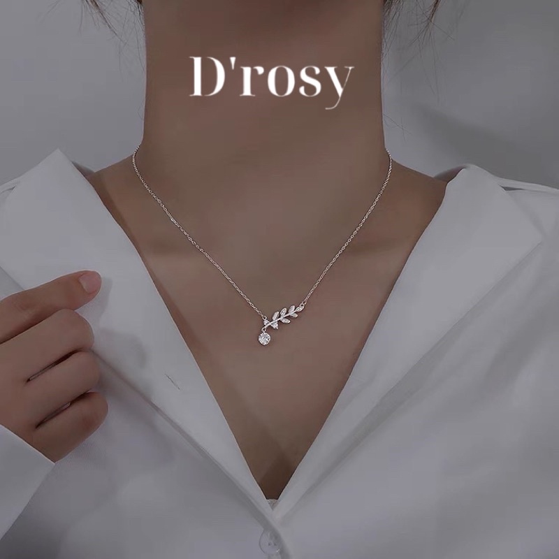 Dây chuyền nữ bạc 925 lá Oliu thanh lịch duyên dáng