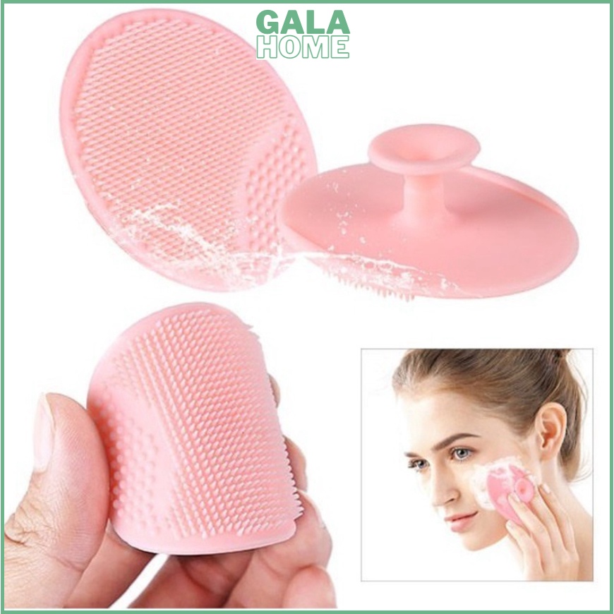 Miếng rửa mặt silicon gai mềm Miếng tạo bọt mềm mại hình oval GALA HOME