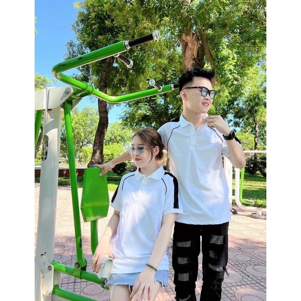 Áo Polo Đôi Nam Nữ Tay Ngắn Dáng Thể Thao(Hàng có Sẵn)