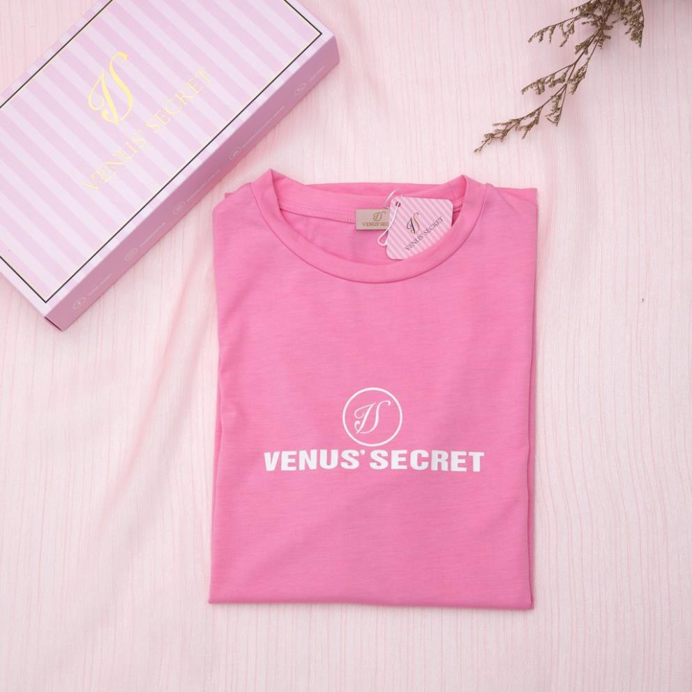 Xả Áo TShirt nữ in logo VENUSSECRET vải Cotton co giãn tốt, an toàn cho da New