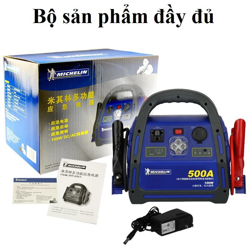 Bộ Kích Nổ Ô Tô Chuyên Dụng Michelin 8564 ML 500Amp Phát Điện 220V 100W - Bộ Kích Bình Ắc Quy