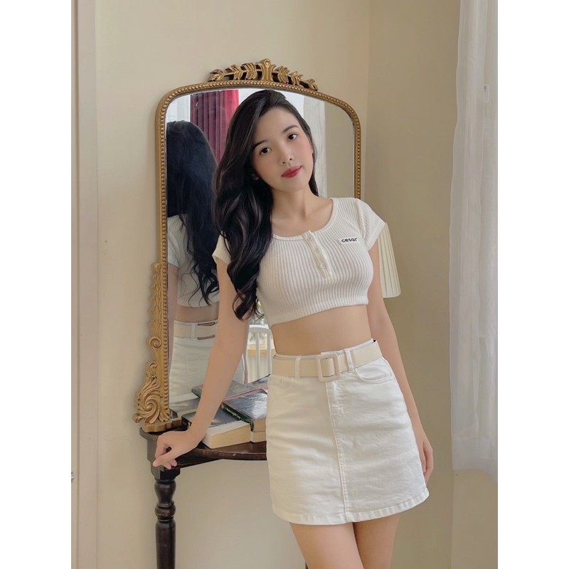 [Mã WAMT10K giảm 10k cho đơn 0k] ÁO CESAR TOP (TRẮNG GÂN) | BigBuy360 - bigbuy360.vn