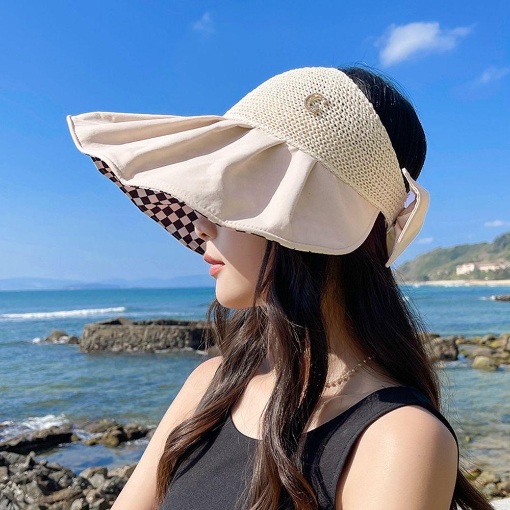 Nón Tai Bèo Vành Rộng Đan Móc Thời Trang Đi Biển Mùa Hè Cho Nữ