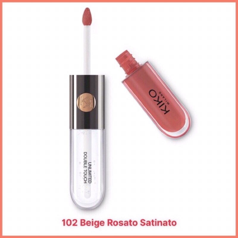 Son môi nữ 💖 𝑭𝑹𝑬𝑬𝑺𝑯𝑰𝑷 💖 Son Kiko Unlimited Double Touch 2 đầu bóng - nền