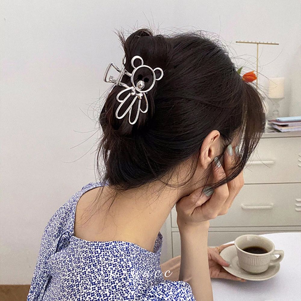 Kẹp Tóc Bằng Hợp Kim Nhiều Màu Sắc Đơn Giản Phong Cách Hàn Quốc Cho Nữ