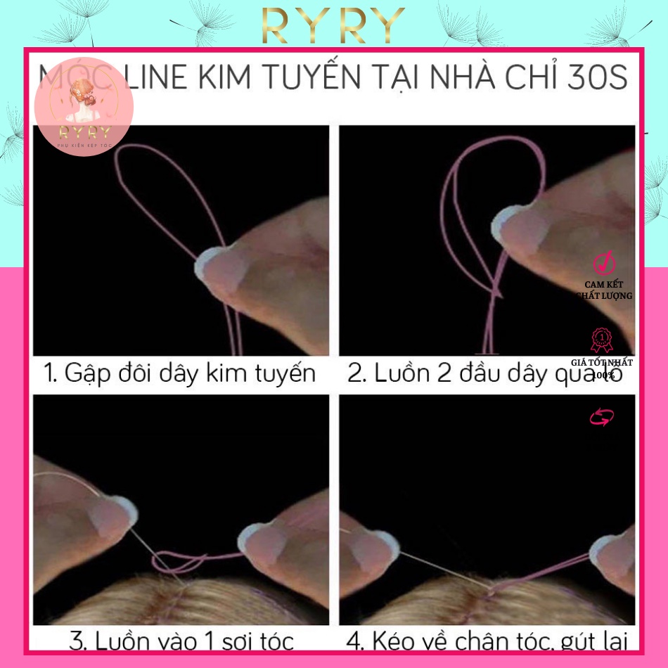 Tóc Kim Tuyến Set 120 Sợi Tóc Giả Dùng Để Trang Trí Cho Tóc